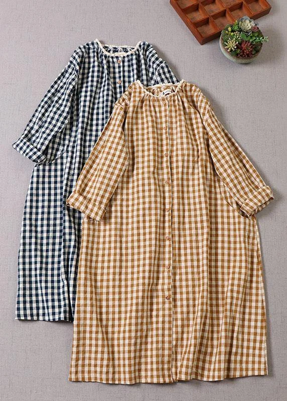 Sustainable Fashion Clothing For Women Classy Yellow Plaid Ruffled wrinkled Pockets Fall Patchwork Vacation Dresses Long sleeve Sustainable Fashion Clothing For Women Classy Yellow Plaid Ruffled wrinkled Pockets Fall Patchwork Vacation Dresses Long sleeve