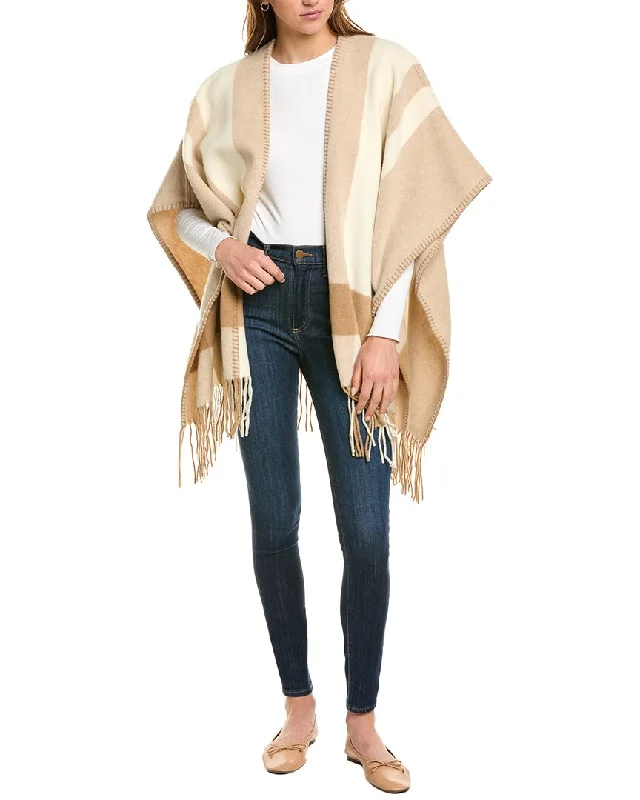 Plus-Size Women's Clothing J.McLaughlin Leti Wool-Blend Poncho