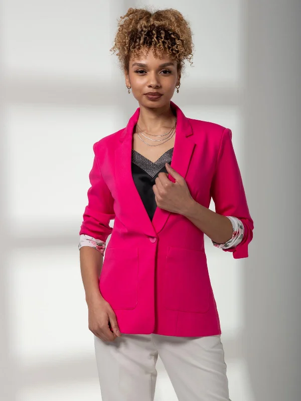 Women's Clothes For Work Events Baylin Tailored Blazer, Hot Pink