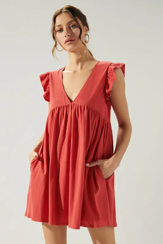 Affordable Women's Clothes Live Your Life Babydoll Cotton Knit Romper