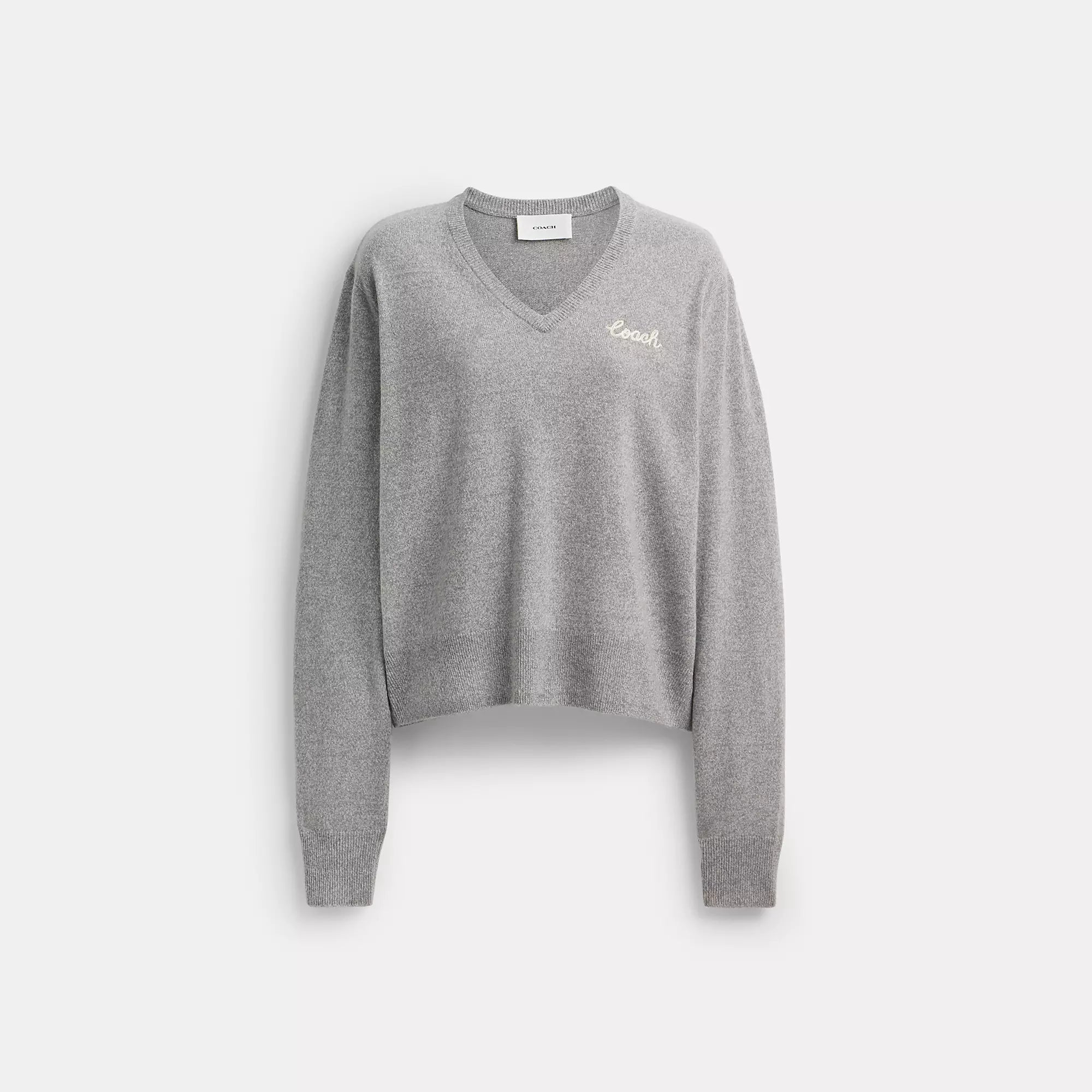 Women's Seasonal Clothing Coach Outlet V Neck Sweater