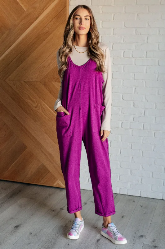 Seasonal Sale Totally Me Spaghetti Strap Jumpsuit in Light Plum