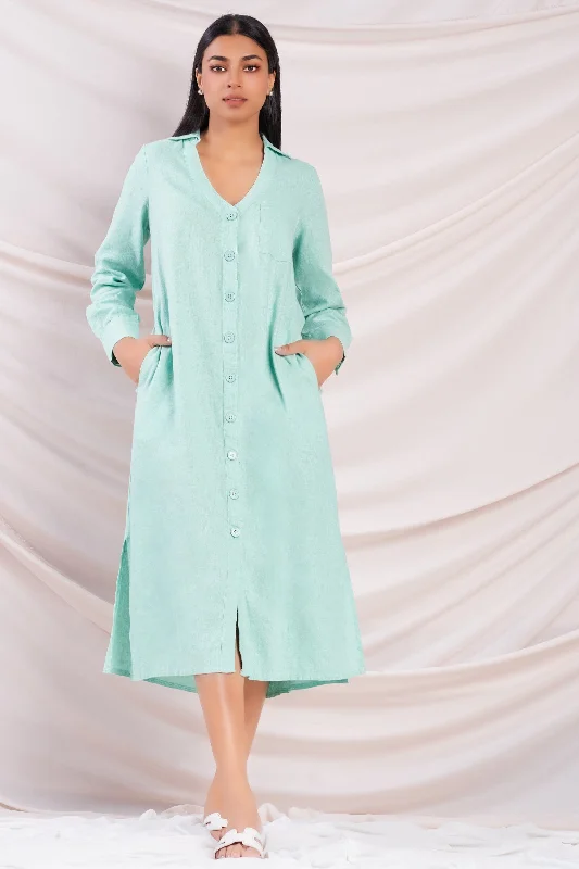 Women's Clothes Green Oversized Tent Dress