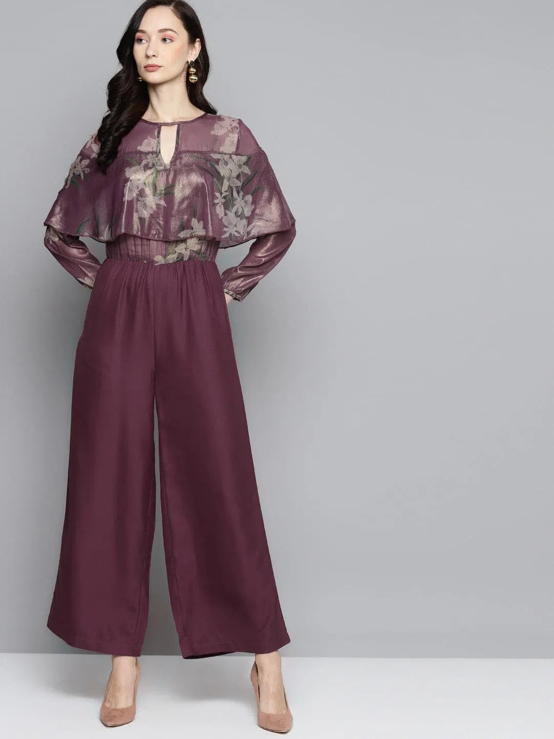 Sale Clearance Women Printed Purple Jumpsuits & Sets