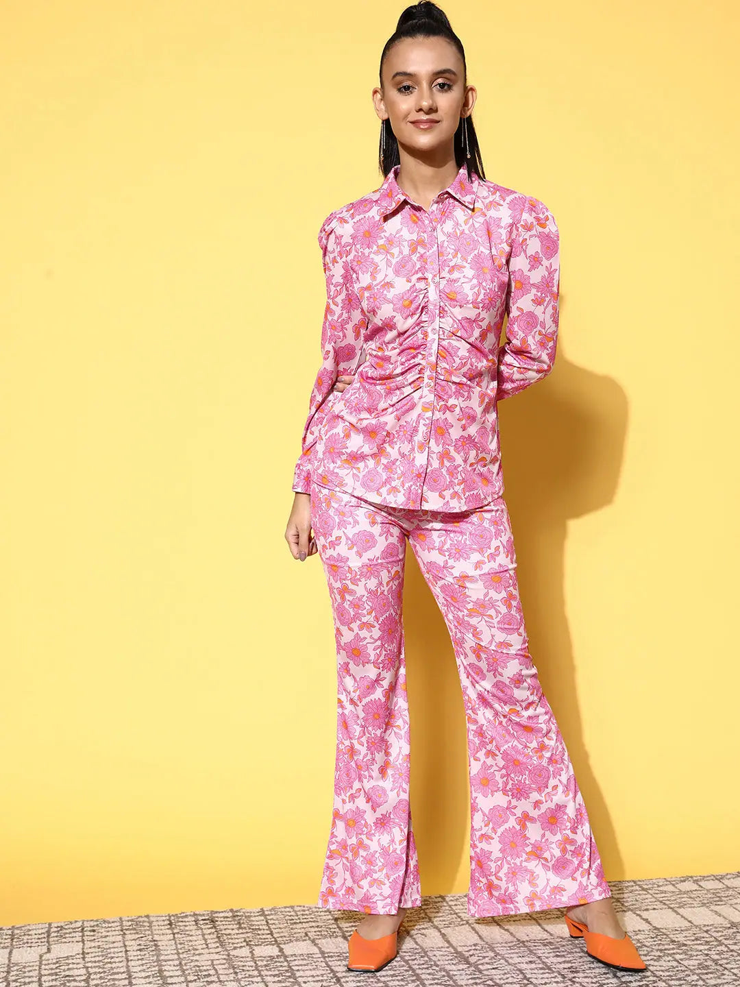 High End Fashion Women Printed Pink Jumpsuits & Sets