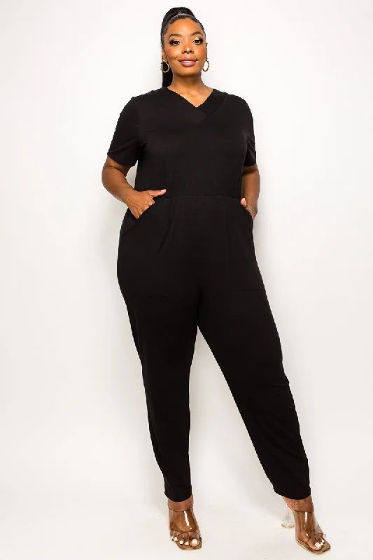 Clothing For Women Gineva V Neck Pocket Jumpsuit