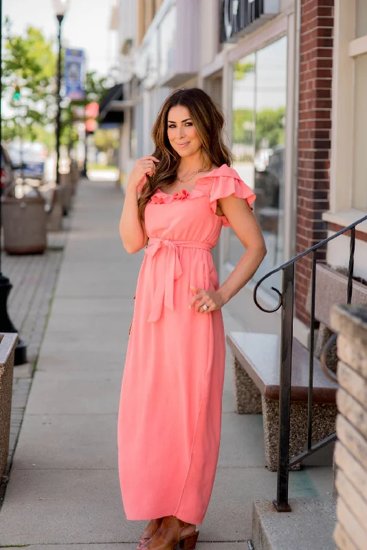 Luxury Women's Clothing All The Ruffles Maxi Dress