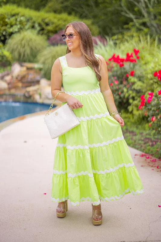 Big Sale Event Summer Squeeze Lime Midi Dress