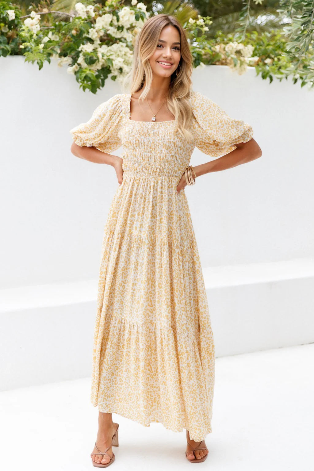 Women's Clothing For Special Occasions Bird Set Free Maxi Dress Yellow