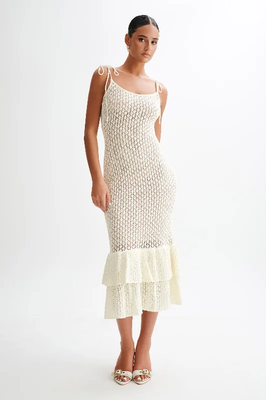 Women's Trendy Outfits Bianca Knit Midi Dress - Ivory