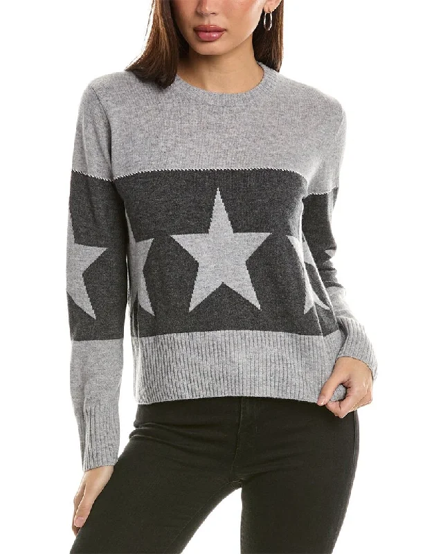 Women's Casual Clothing For Lounging Hannah Rose Banded Star Wool & Cashmere-Blend Sweater