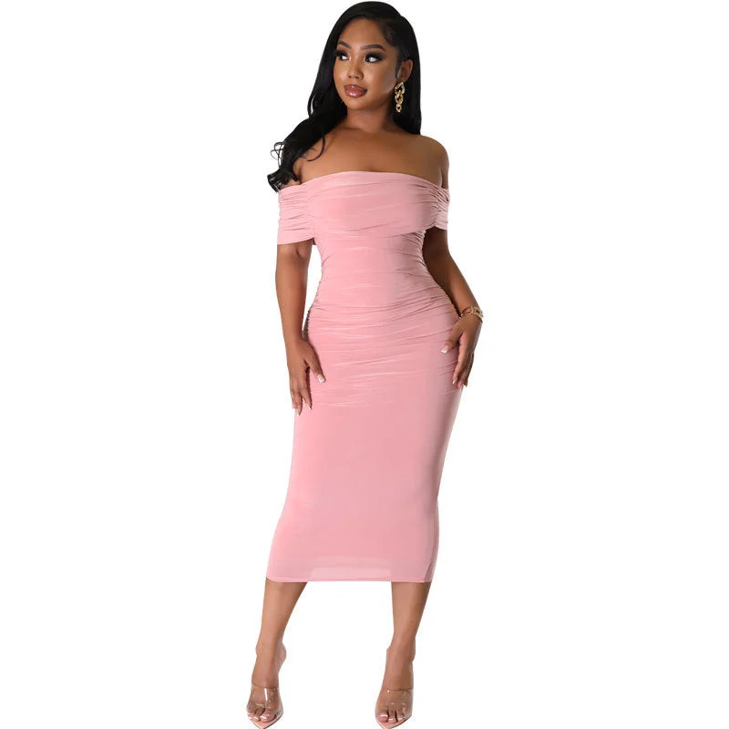 Women's Vacation Clothes Alani Formal Off Charming The Shoulder Dress
