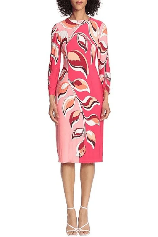 Chic Trends For The Fashion Savvy Maggy London G5296M - Printed Midi Long Sleeve Dress