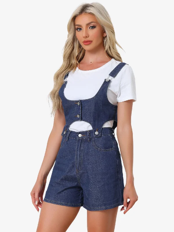 Outfits For Girls Denim Romper Casual Sleeveless Detachable 2 Piece Set Short Jeans Jumpsuits