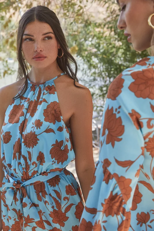 Chic Clothing For Women Belmont Floral Lighthearted Trapeze Jumpsuit