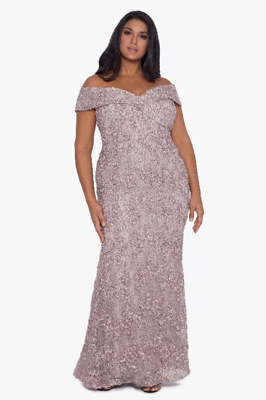 Unbeatable Prices Plus "Jill" Off The Shoulder Long Lace Dress