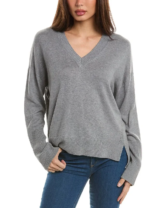 Women's Fashionable Clothing Sets Hannah Rose High-Low Cashmere-Blend Sweater