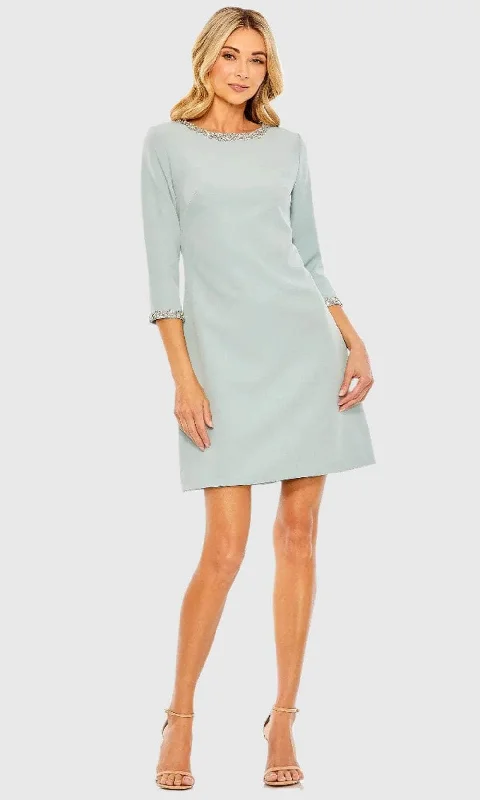Timeless Women's Clothing Ieena Duggal 20697 - Embellished Quarter Sleeve Cocktail Dress Timeless Women's Clothing Ieena Duggal 20697 - Embellished Quarter Sleeve Cocktail Dress