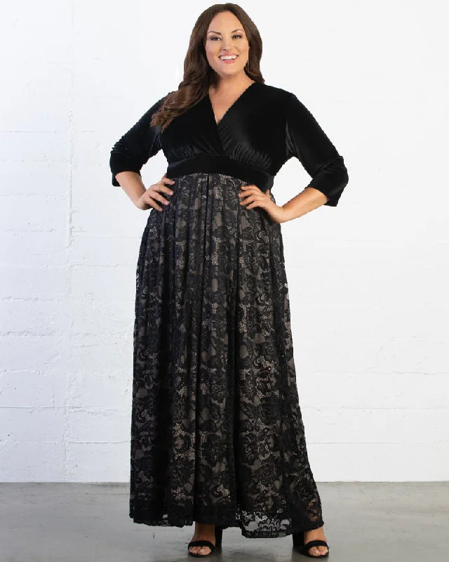 Luxury Women's Clothes Victoria Velvet Evening Gown - Sale!