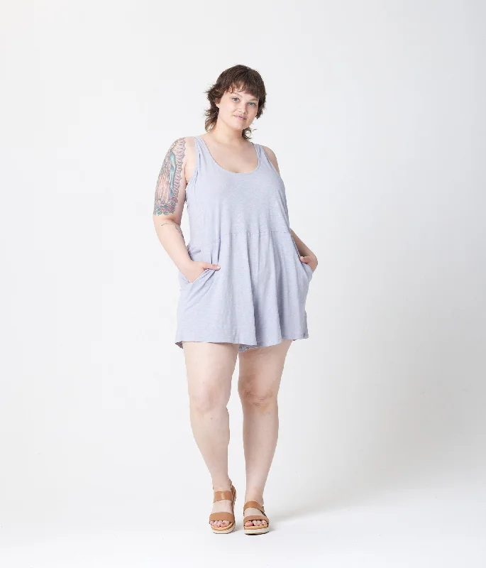 All Season Basics Discount Ivy Romper - Periwinkle