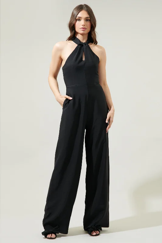 Women's Fashionable Clothing Sets Korine Kaylee Sleeveless Halter Jumpsuit