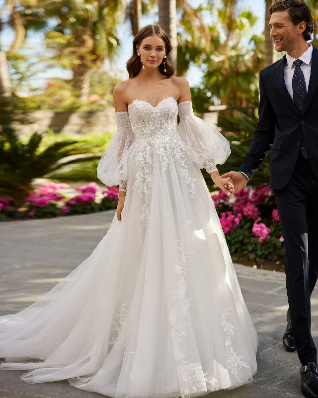 Women's Formal Clothes Boho Elegant Wedding Dress For Women Sweetheart Puff Sleeve Appliques Lace Backless Vestidos De Novia Custom Made Women's Formal Clothes Boho Elegant Wedding Dress For Women Sweetheart Puff Sleeve Appliques Lace Backless Vestidos De Novia Custom Made