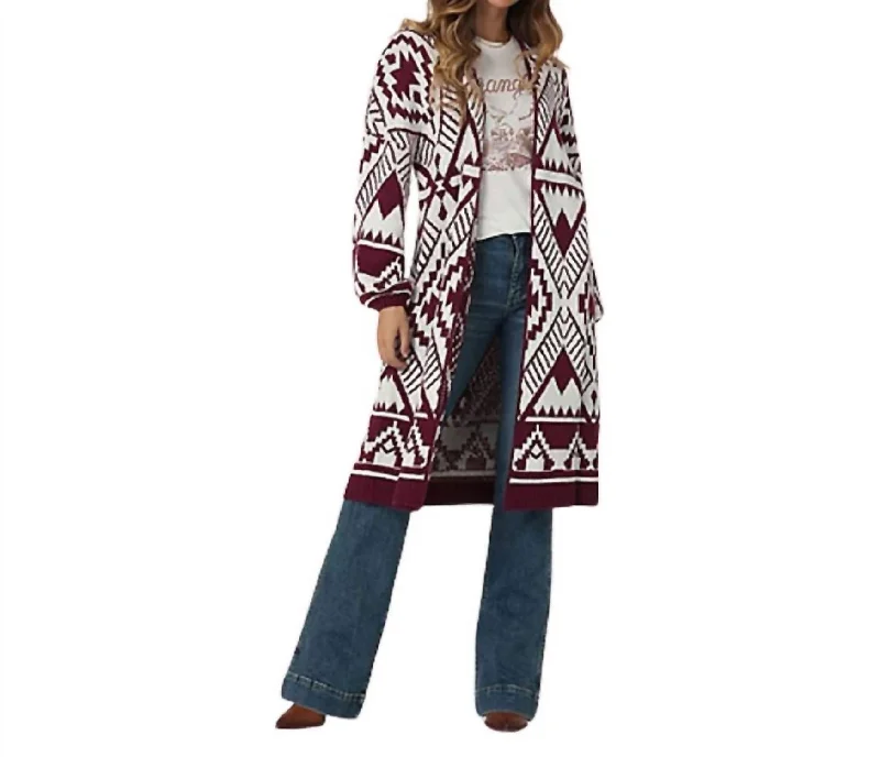 Modern Women's Clothes Women's Retro Punchy Cardigan In Magenta