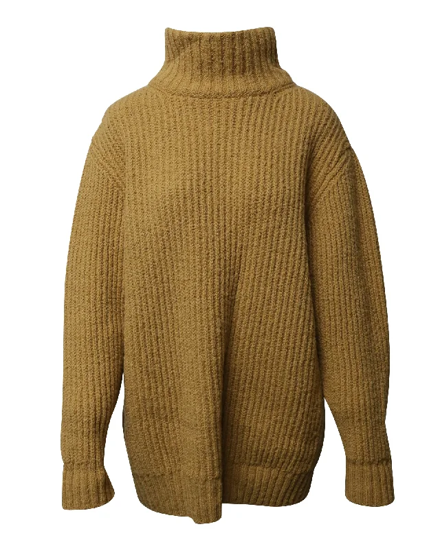 Stylish Clothes For Women Marc Jacobs Chunky Knit Turtleneck Sweatier in Camel Laine Stylish Clothes For Women Marc Jacobs Chunky Knit Turtleneck Sweatier in Camel Laine