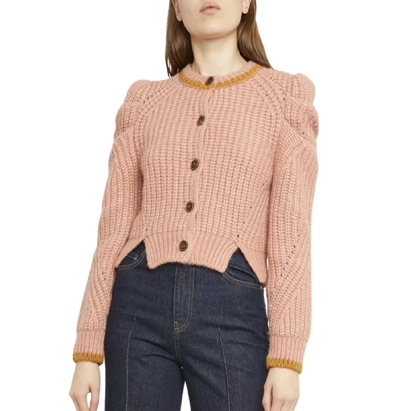 Women's Clothing For Work Elle Cardigan In Rosewood