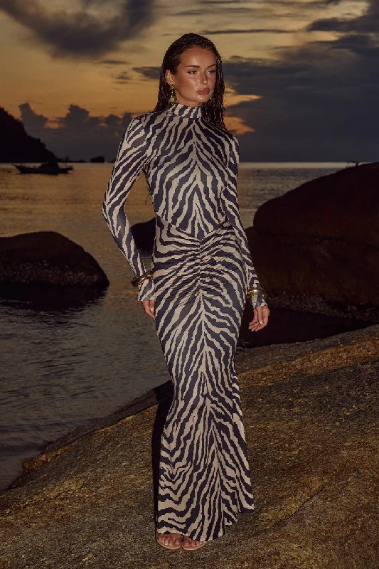 Special Occasion Wear WILLEM MAXI DRESS - ZEBRA