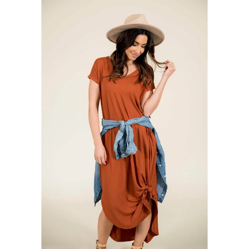 Women's Fashion Clothing So Soft V-Neck Short Sleeve Maxi