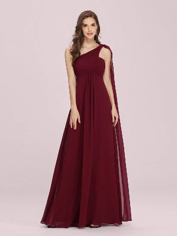 High-Fashion Women's Clothing Maxi Long Chiffon One Shoulder Evening Dresses for Women High-Fashion Women's Clothing Maxi Long Chiffon One Shoulder Evening Dresses for Women