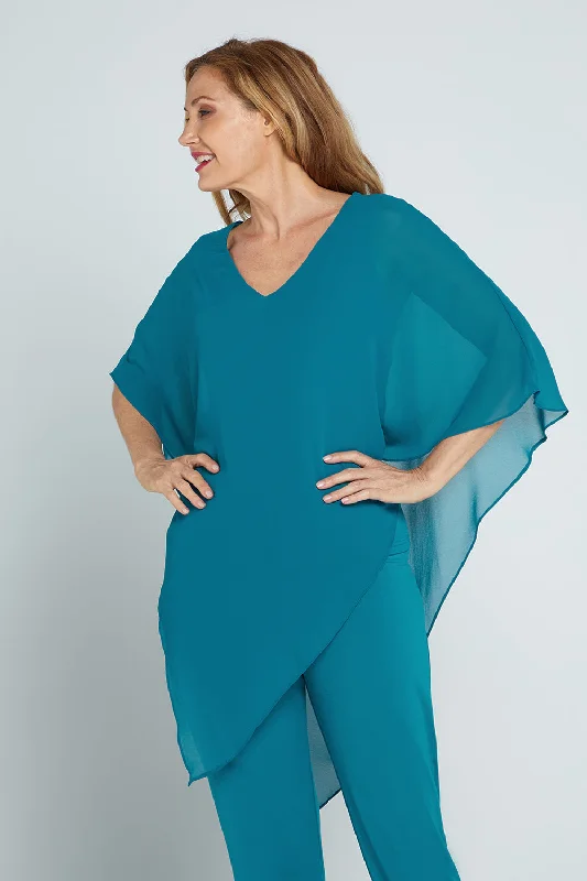 Comfortable Lounge Clothing Aubriella Top - Teal