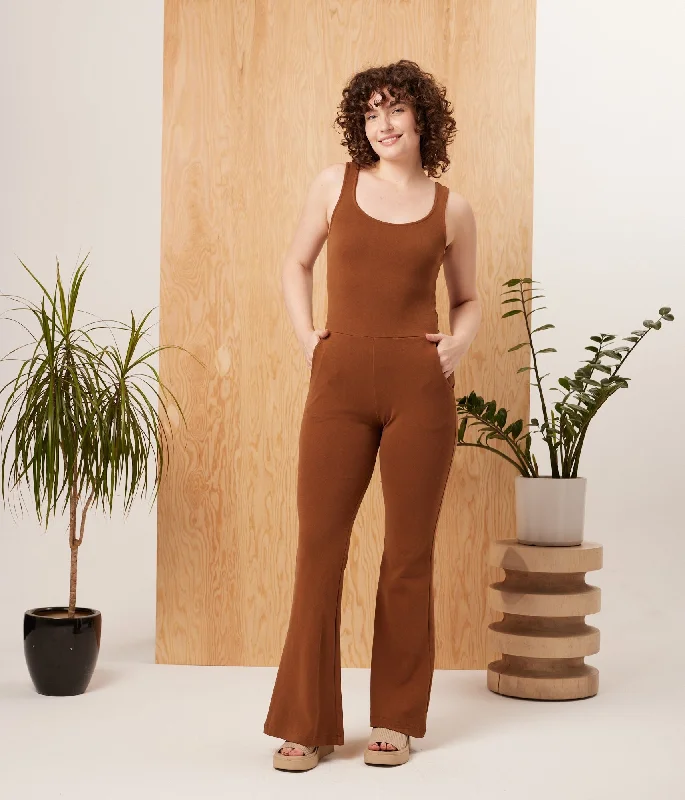 Fashion Women's Clothing Tiger Jumpsuit - Spice