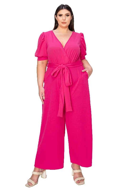 Best Sellers Iris Surplice Belted Pocket Jumpsuit