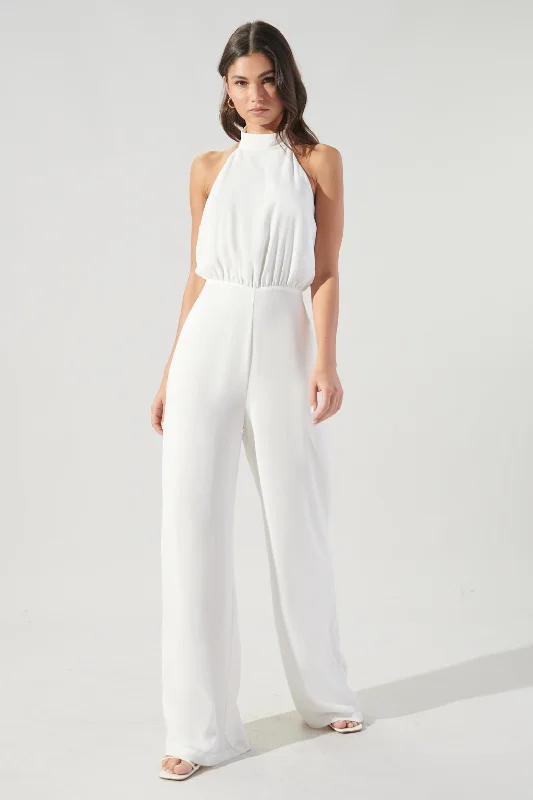 Women's Clothing For Special Occasions Dewdrop High Neck Halter Jumpsuit