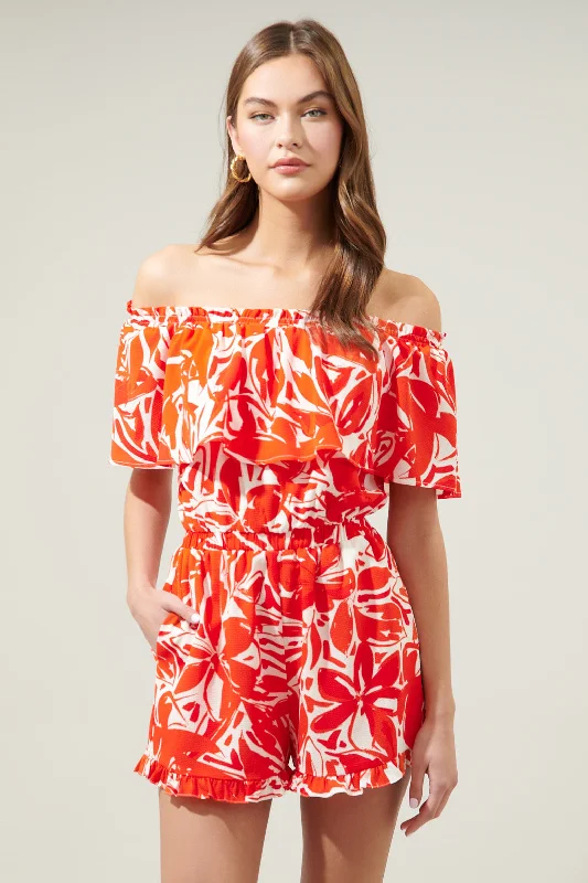Women's Tops And Clothing Sweet Chili Off the Shoulder Romper