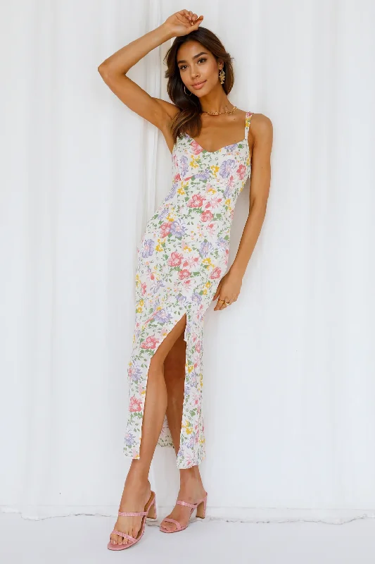 Fashion-Forward Women's Clothing Angelic Reign Midi Dress White