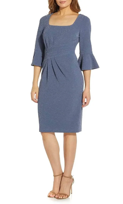 Clothes Woman Adrianna Papell AP1D104701 - Bell Sleeve Asymmetric Short Dress