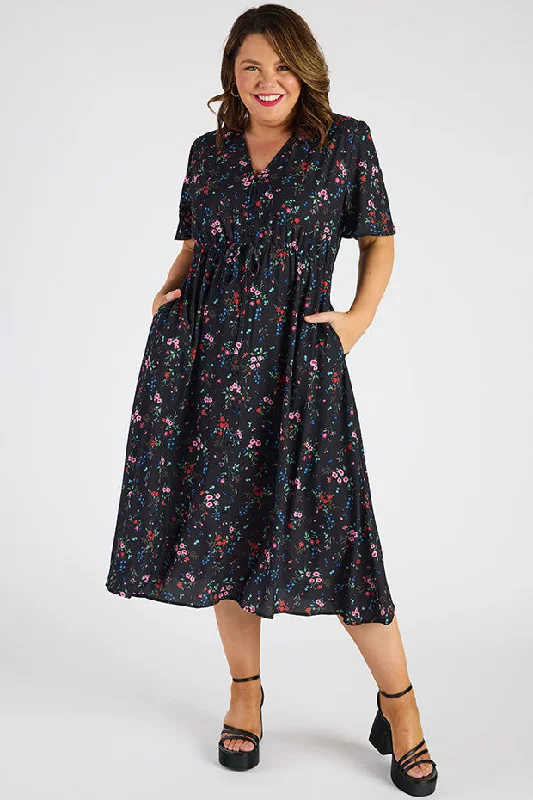Women's Everyday Clothes Marley Red Posies Dress