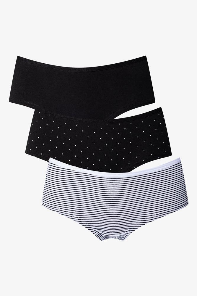 Women's High-Fashion Clothes 3 Pack Boyleg Black And Grey