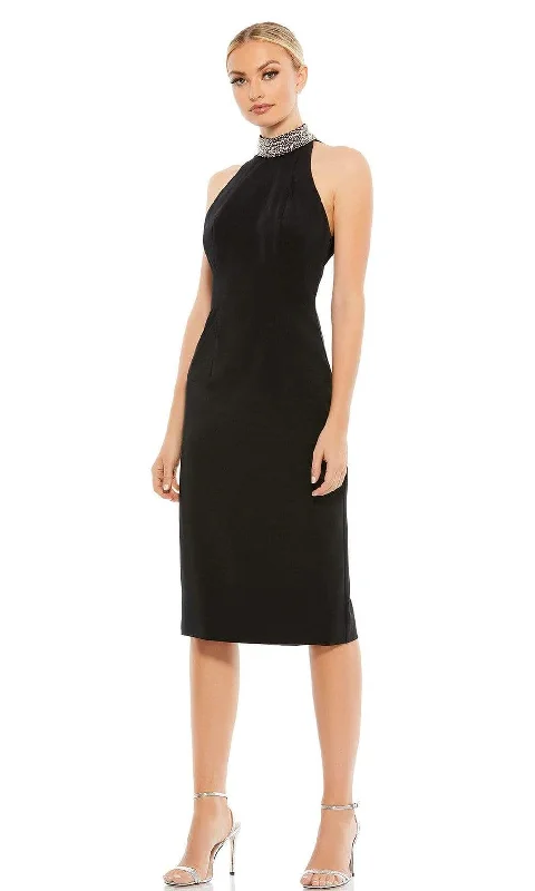 The Epitome Of Modern Women's Fashion Ieena Duggal - 26682 High Neck Midi Formal Dress