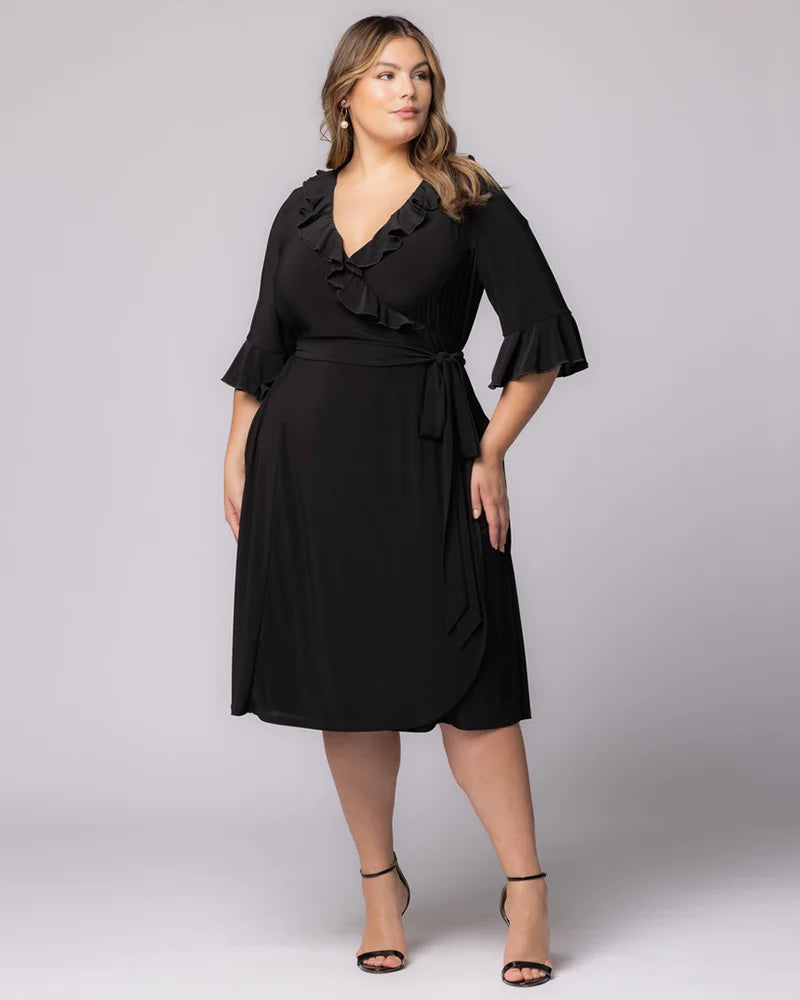 Women's Contemporary Clothing Barcelona Midi Wrap Dress