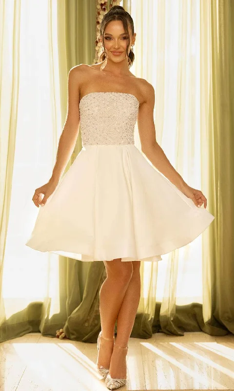 Women's Clothing For Special Occasions Terani Couture 242C3055 - Pearl Ornate Strapless Cocktail Dress Women's Clothing For Special Occasions Terani Couture 242C3055 - Pearl Ornate Strapless Cocktail Dress