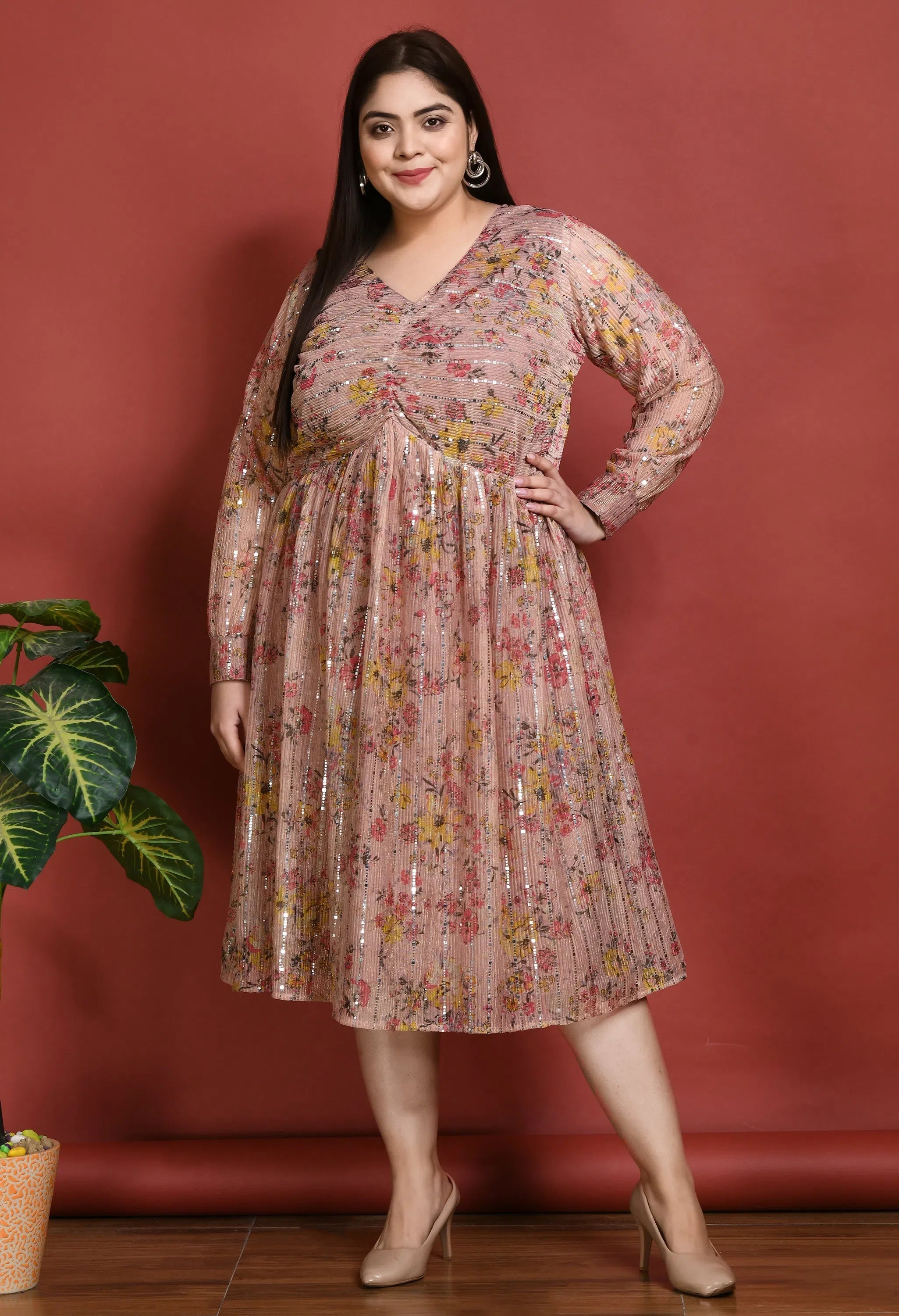 Women's Trendy Casual Clothes Women Solid Plus Size Pink Jumpsuits & Sets