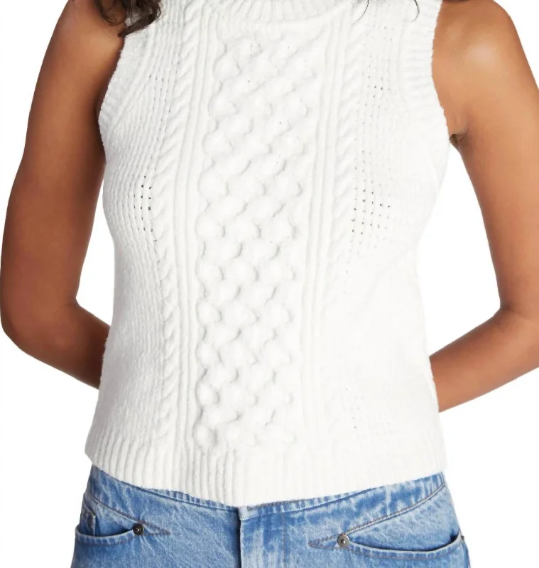 Women's High-Fashion Clothes Heath Knit Top In Cream