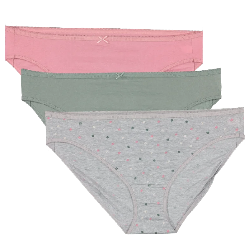 Classic Clothes For Women Cotton Hi-Leg Panties 3 Pack