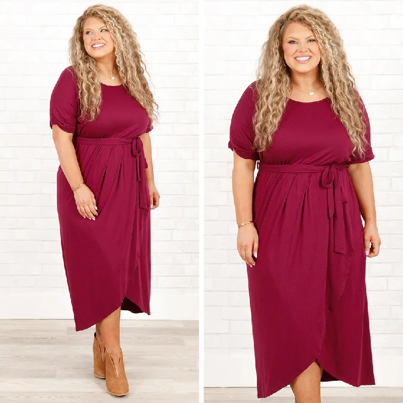 Casual Style for Busy Women I'm Speechless Dress, Dark Plum