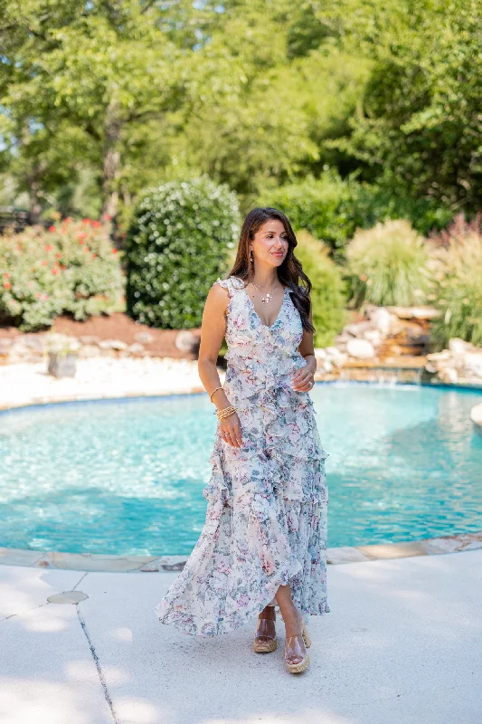 Online Clothing Boutiques Blooming Season Floral Maxi Dress