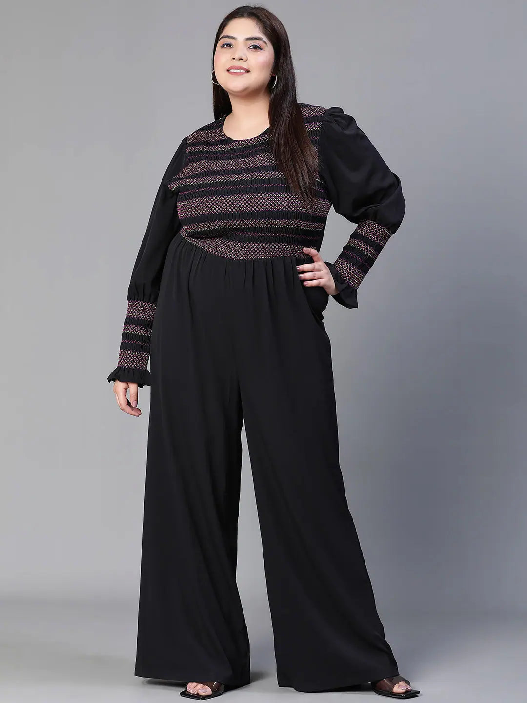 Stylish Women's Clothing Women Solid Black Jumpsuits & Sets